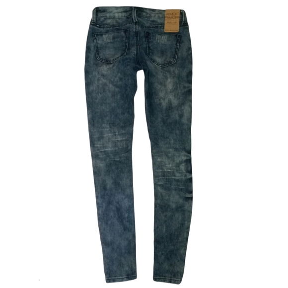 Almost Famous Dark Destructed Skinny Jeans 0 Zero - Picture 3 of 11